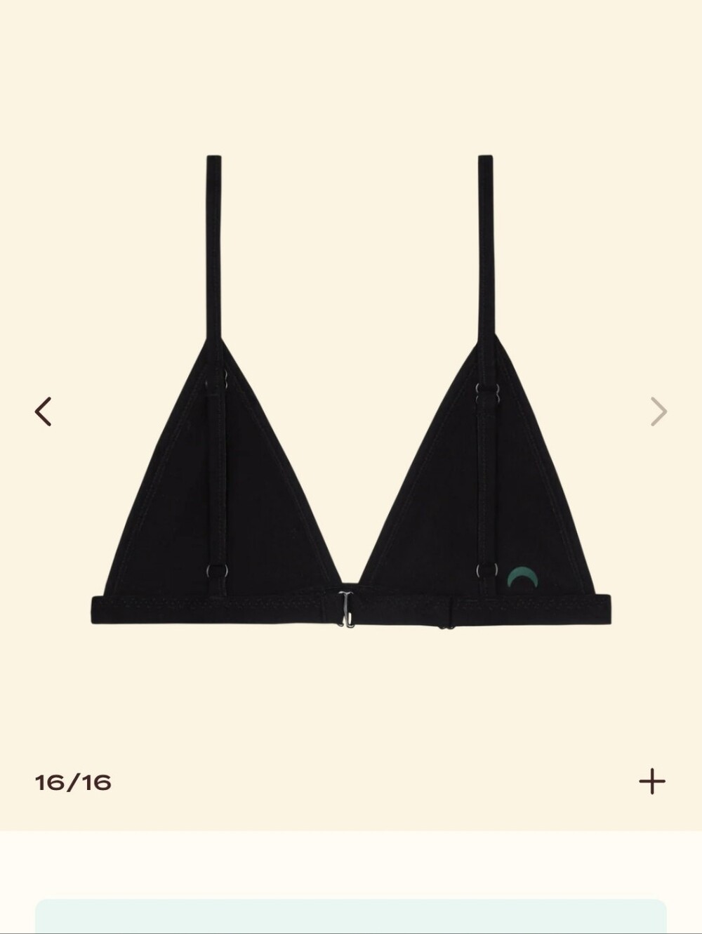 NEW Size M Womens HUHA Triangle Bralette - Black & Cream - Picture 5 of 9